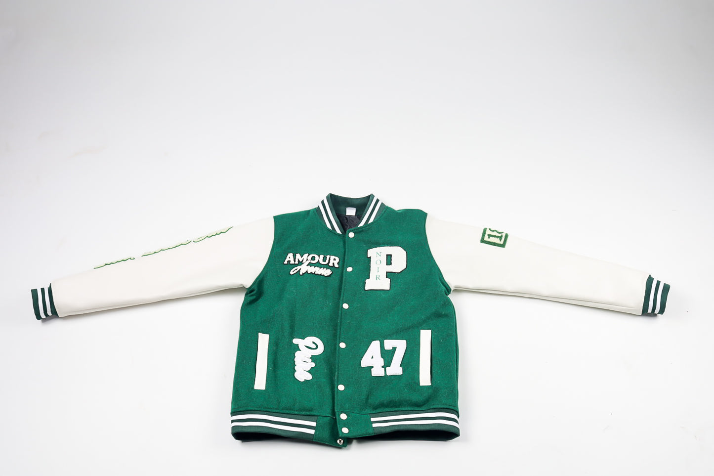 P. Noir (Green) Varsity Jacket