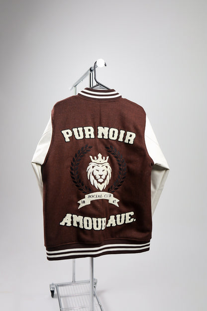 P. Noir (Brown) Varsity Jacket