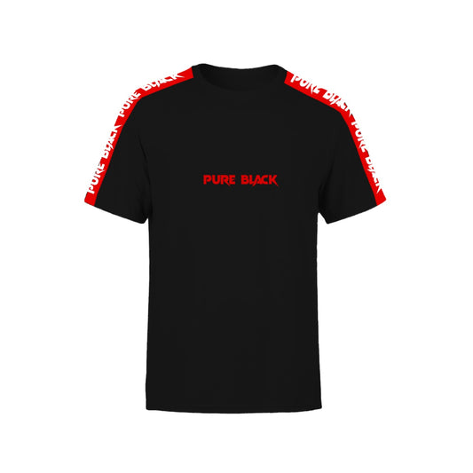 Pure Black T (Black and Red)