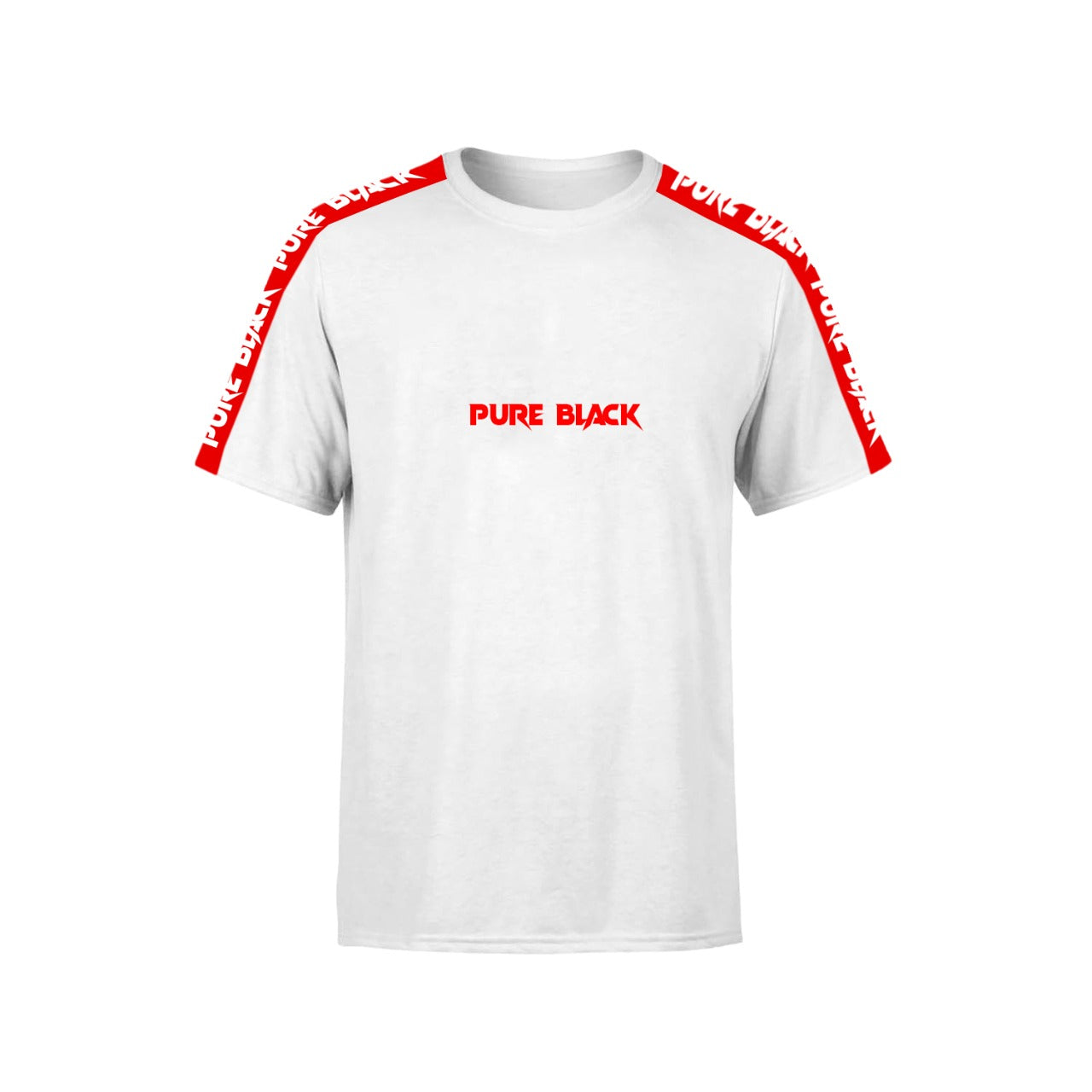 Pure Black T (White and Red)